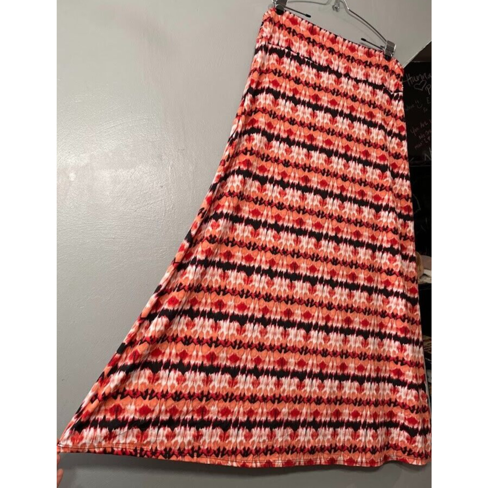 Dynamite Maxi Skirt Size XL Stretch Knit A-line Long Boho Aztec Western Tribal